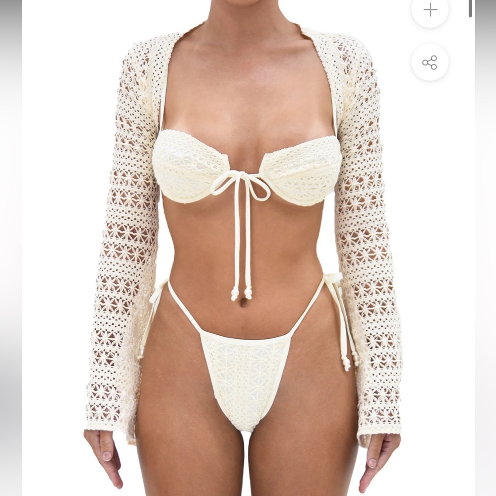 Heart of Sun CHICA BOLERO | BEIGE CROCHET